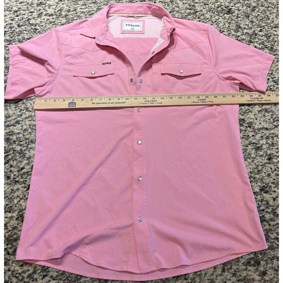PONCHO Western Men’s THE FOREMAN SHORT SLEEVE SHIRT Slim Fit Fishing Outdoor L - Picture 3 of 8